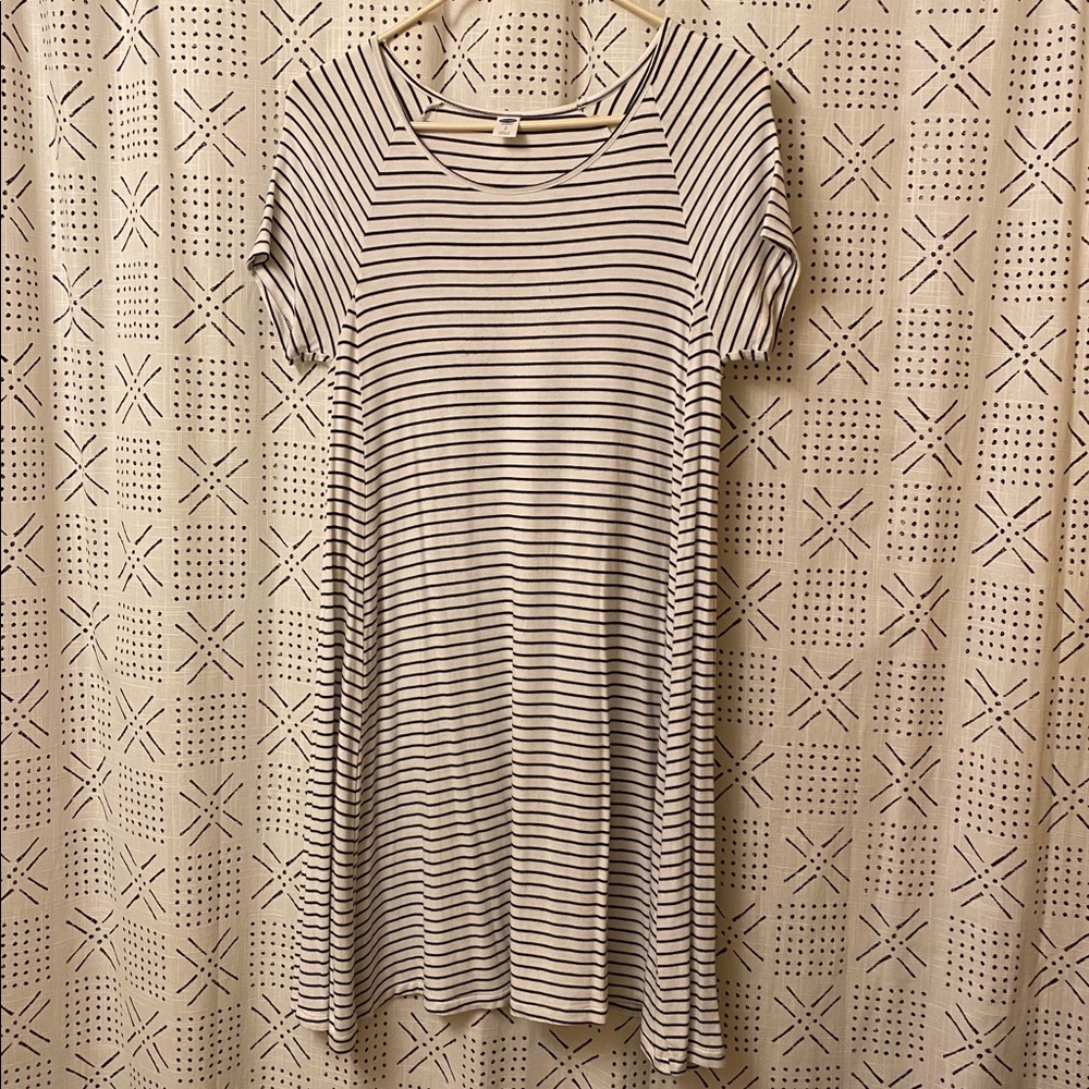 Old Navy A-Line Jersey Swing Striped Dress